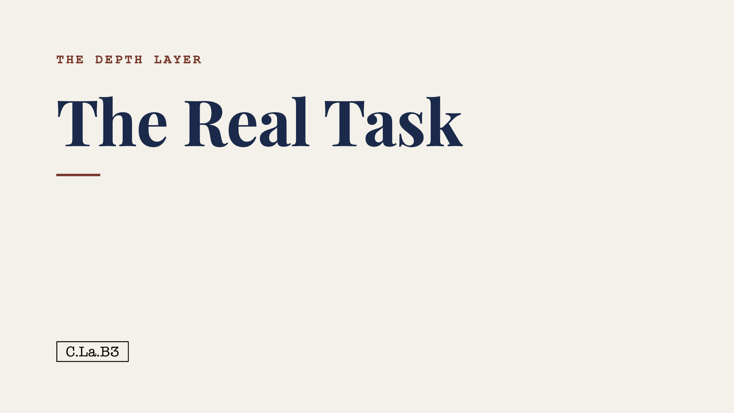 The Real Task